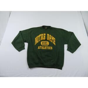 University of Notre Dame Athletics Fighting Irish Sweatshirt Green Sz 2XL